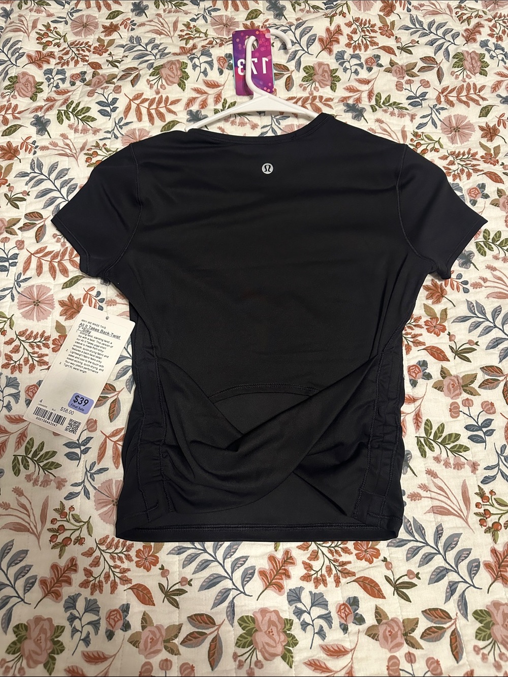 NWT Lululemon All It Takes Back-Twist T *Silky
Black